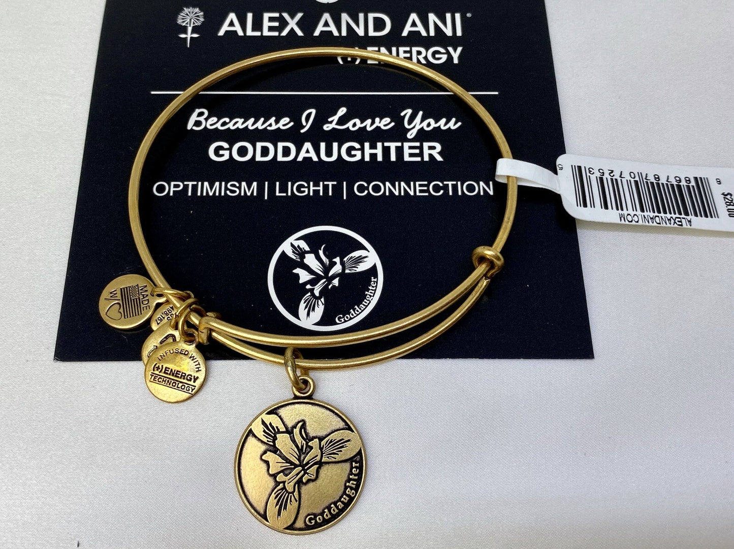 Alex And Ani Porque te quiero Ahijada Pulsera de dije Rafaelian Gold
