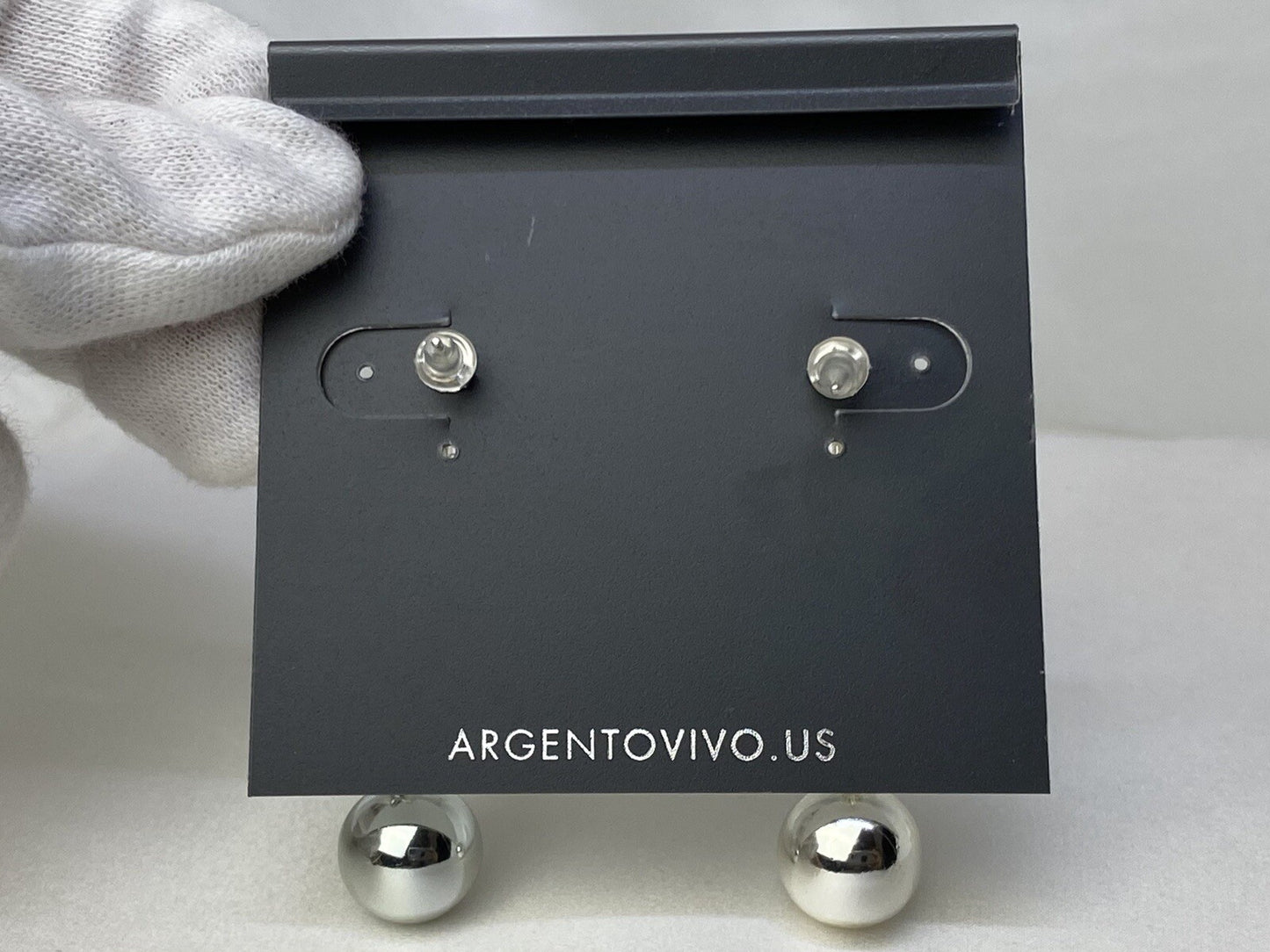 Argento Vivo Fine Sterling Silver 925 2in Dangling 12mm Ball Bead Earrings 6 G