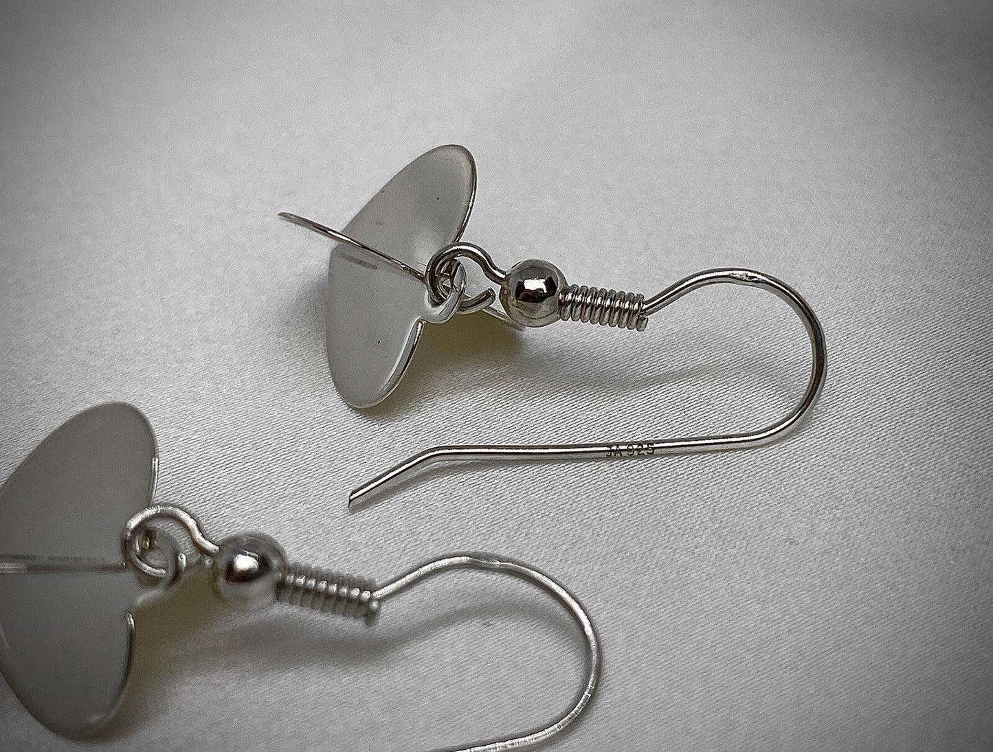 $100 QVC New Sterling Silver 925 Double Sided Heart Dangle Earrings