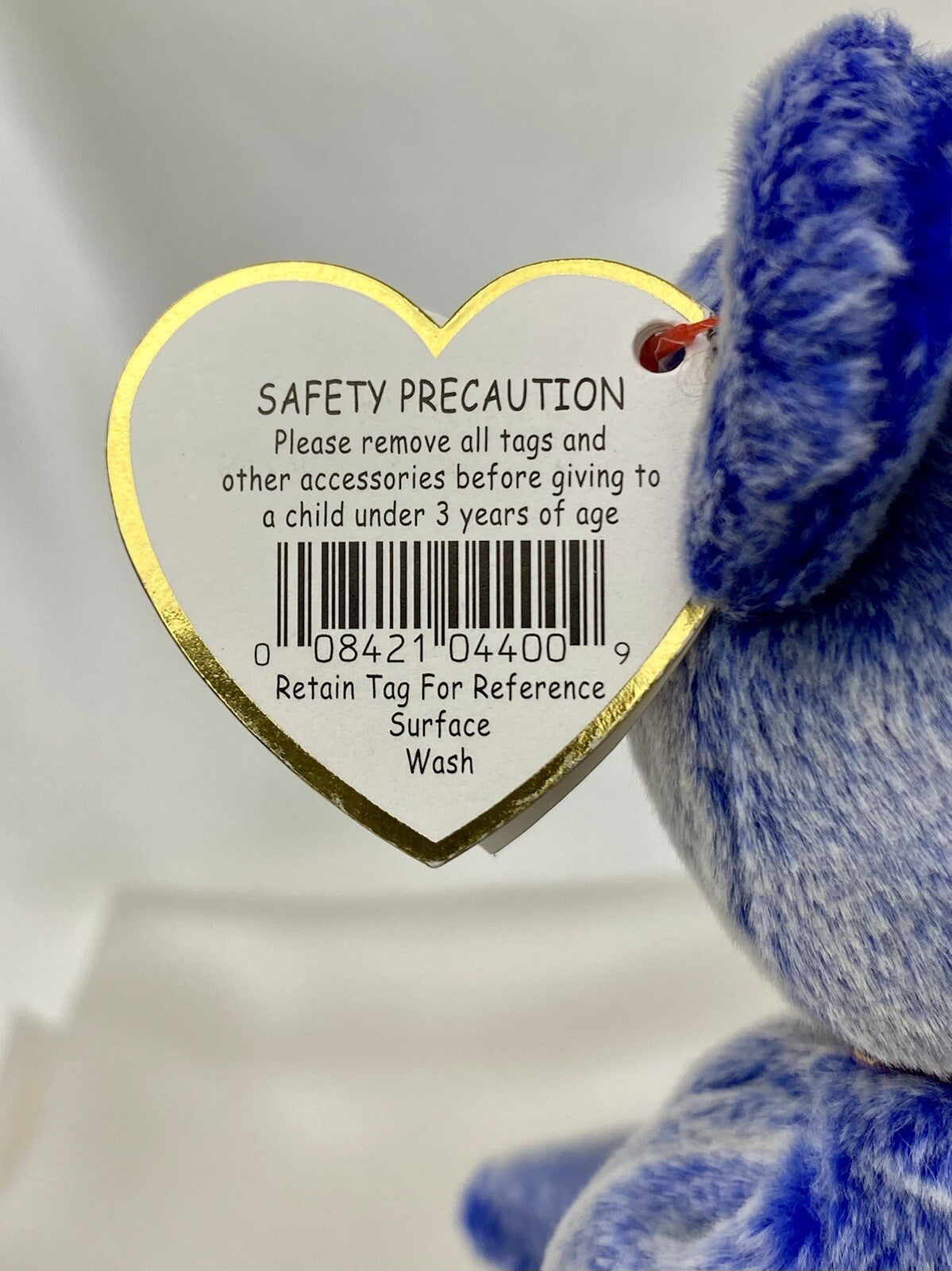Oso Ty Beanie Baby Periwinkle Retirado Raro 2000 Menta C.E. Con Múltiples Errores