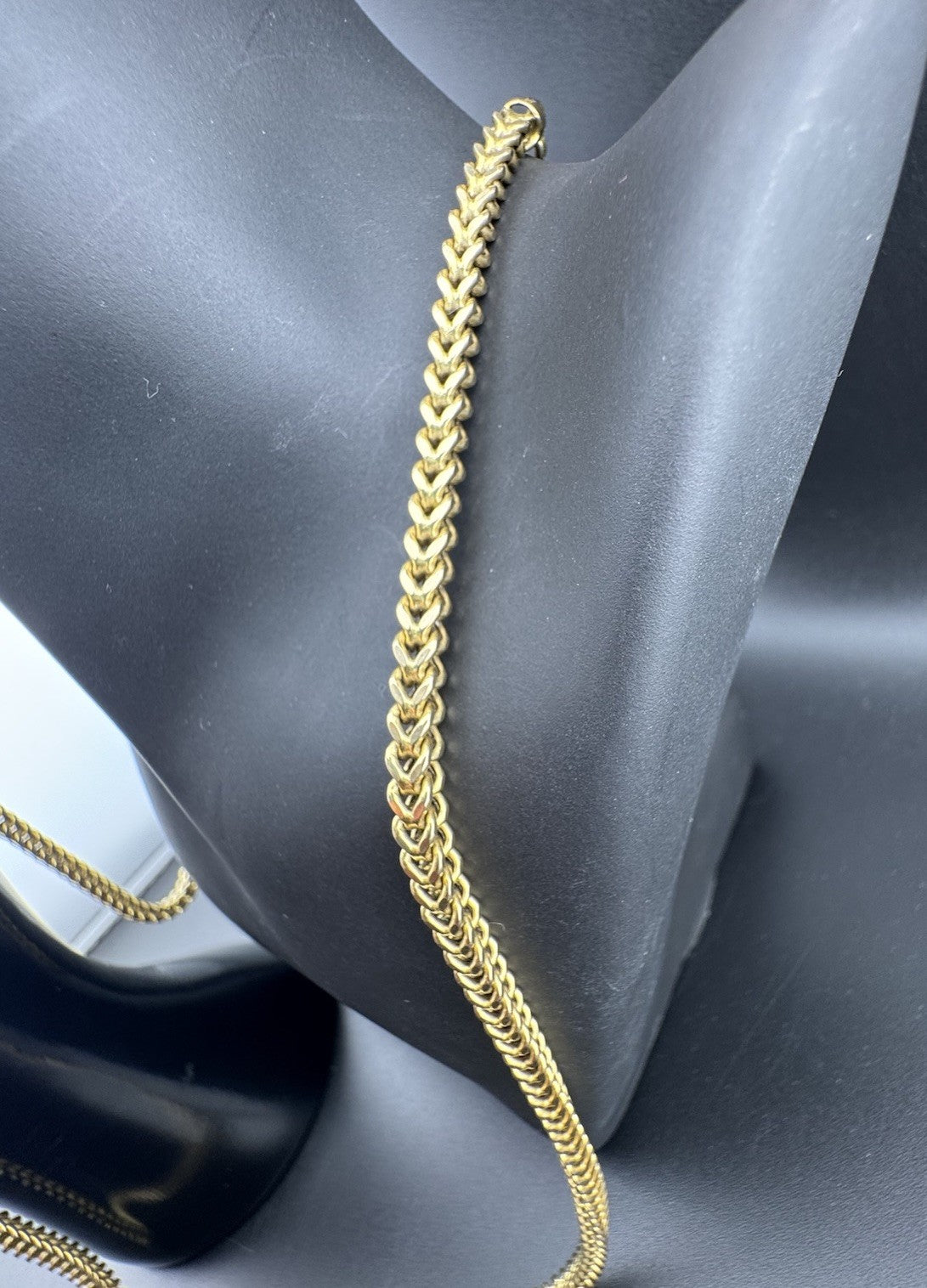 14K Gold Braided Franco Chain Necklace 31in 3.68mm 23.4 Grams Bold Statement