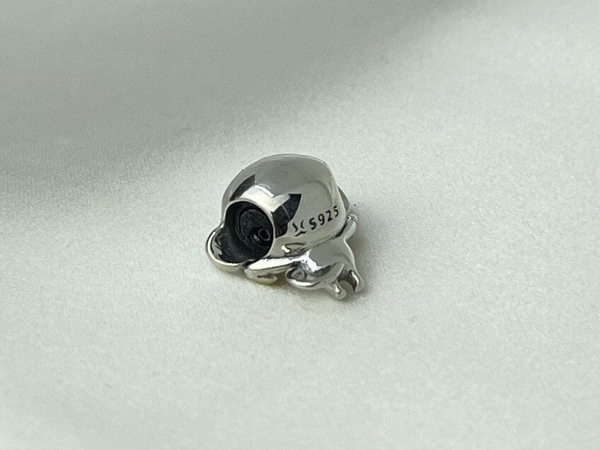 Sterling Silver 925 Enamel Joyful Anime Kawaii Monkey Character Charm