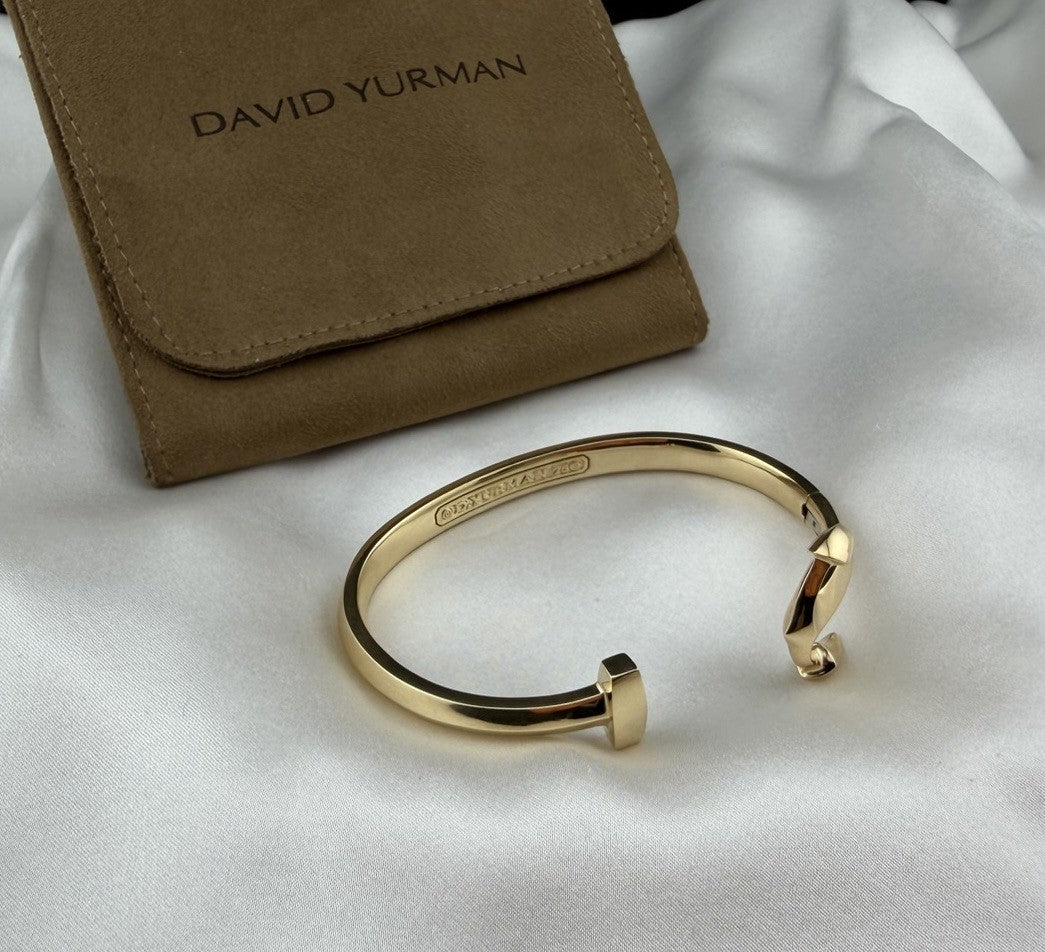 David Yurman 18K Yellow Gold 750 Maritime Anchor Cuff 32.5 Grams Medium