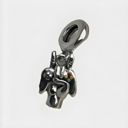Colgante Charm Columpio Consola Videojuego Esmaltado Plata de Ley 925 Rock and Roll