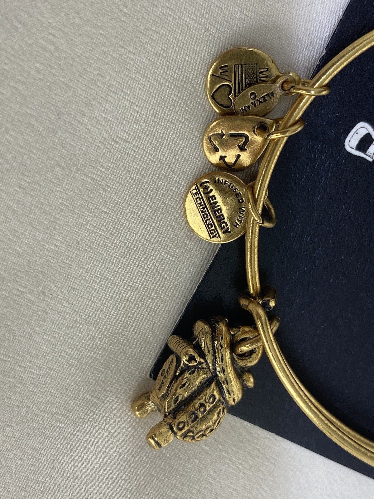 Alex and Ani Chrm Bracelet Horse Saddle Rafaela Gold Grace Power Freedom
