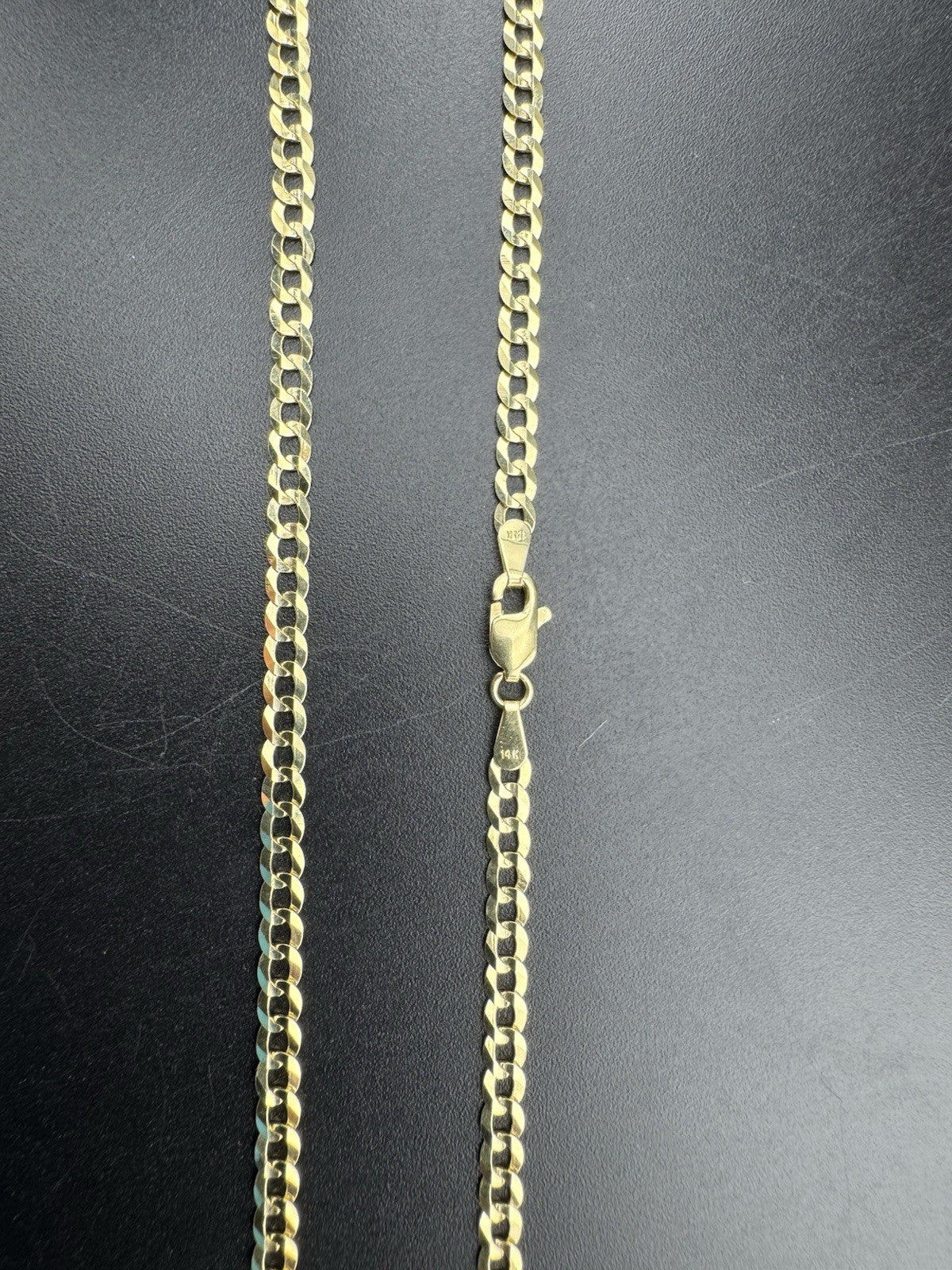 Cadena de eslabones cubanos de oro amarillo de 14 quilates, 60.96 cm, 3.61 mm, 9.3 gramos, clásica, elegante *