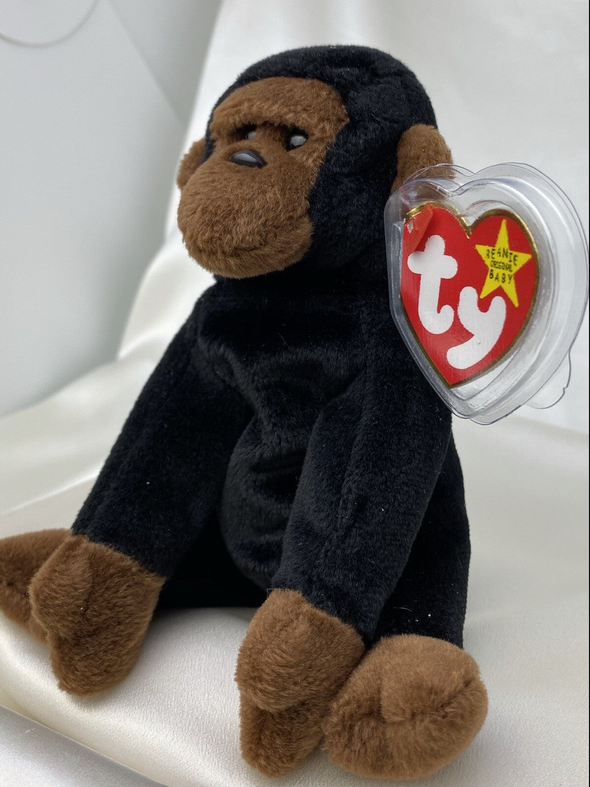 Rare Retired Ty Beanie Baby Congo The Gorilla 1996 Mint P.E. Pellets With Errors