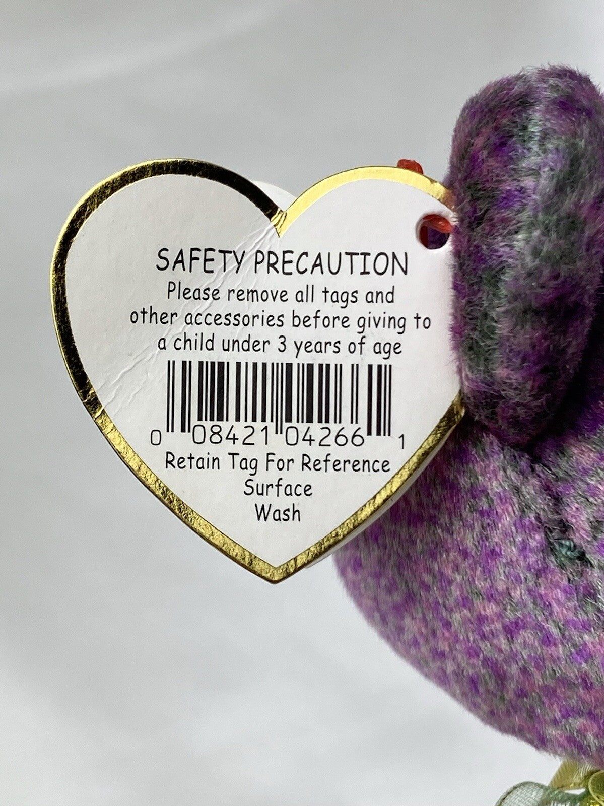 Rare Retired Ty Beanie Baby Signature Bear 2000 Mint P.E. Pellets With Errors