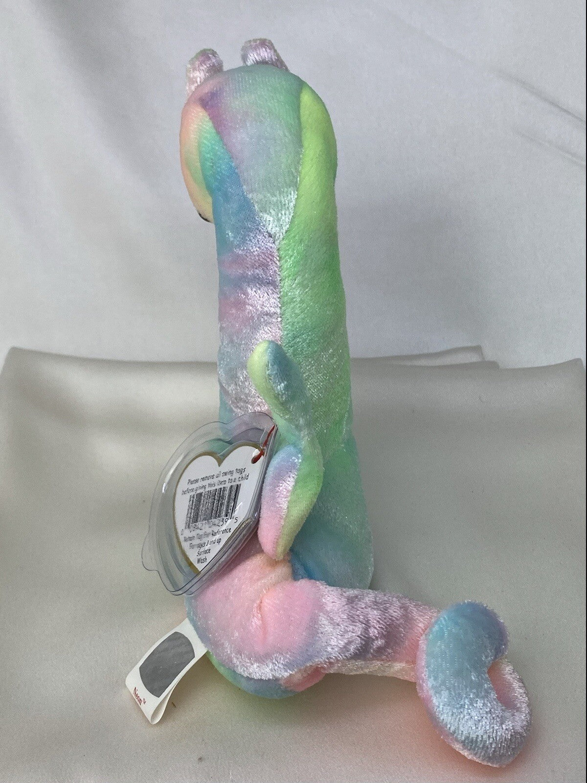 Rare Retired Ty Beanie Baby Neon The Seahorse 1999 Mint P.E. Pellets With Errors