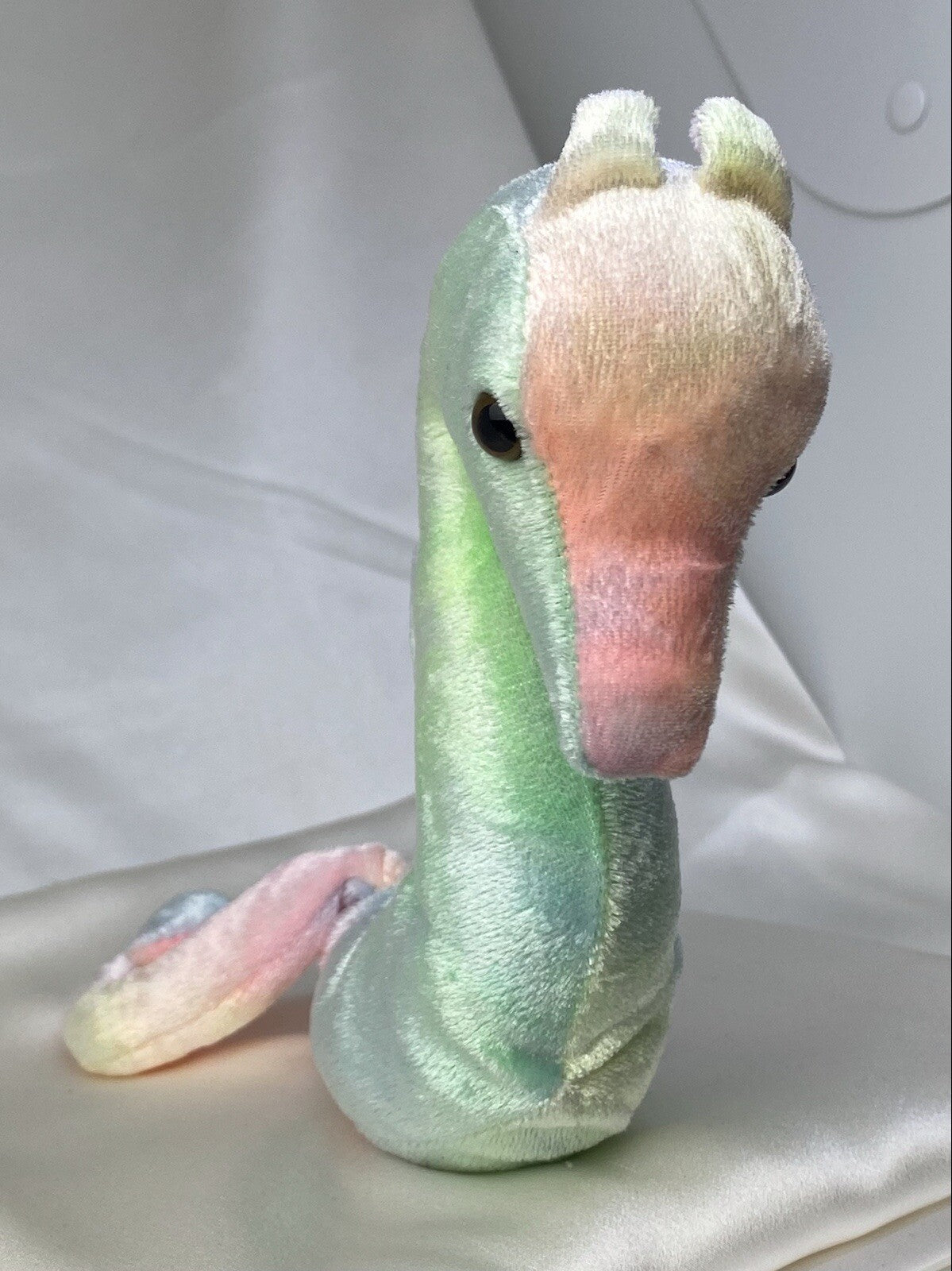 Rare Retired Ty Beanie Baby Neon The Seahorse 1999 Mint P.E. Pellets With Errors