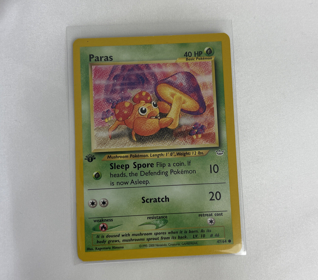 Pokemon TCG Paras Neo Revelation 47/64 Regular 1st Edition Common Near Mint 1995
