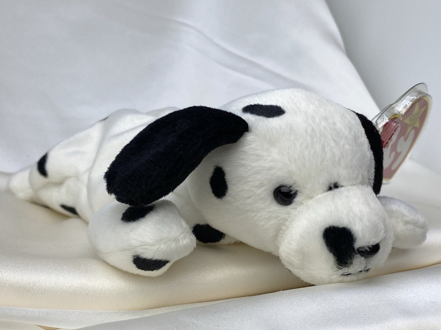 Rare Retired Ty Beanie Baby Dotty The Dalmatian 1996 Mint P.E. Pellets W Errors