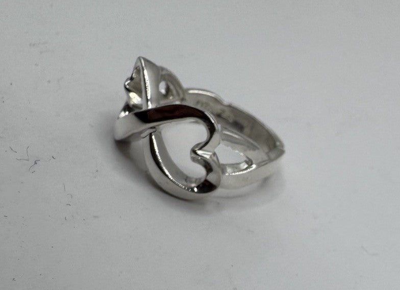 Tiffany & Co. Paloma Picasso Loving Heart Infinity Ring Sterling Silver 925 Sz 7