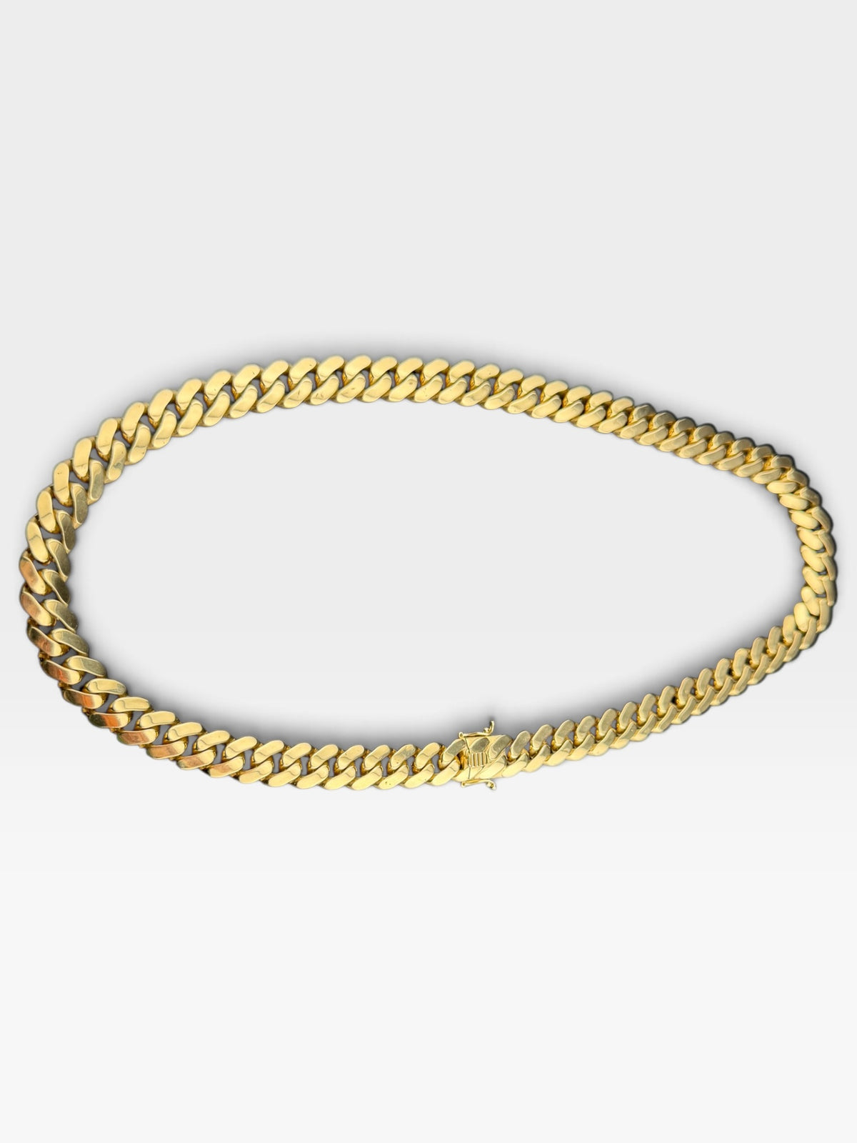 14K Yellow Gold Semi Solid Miami Cuban Link Chain Necklace 12.15mm 22.5" 61 Gram