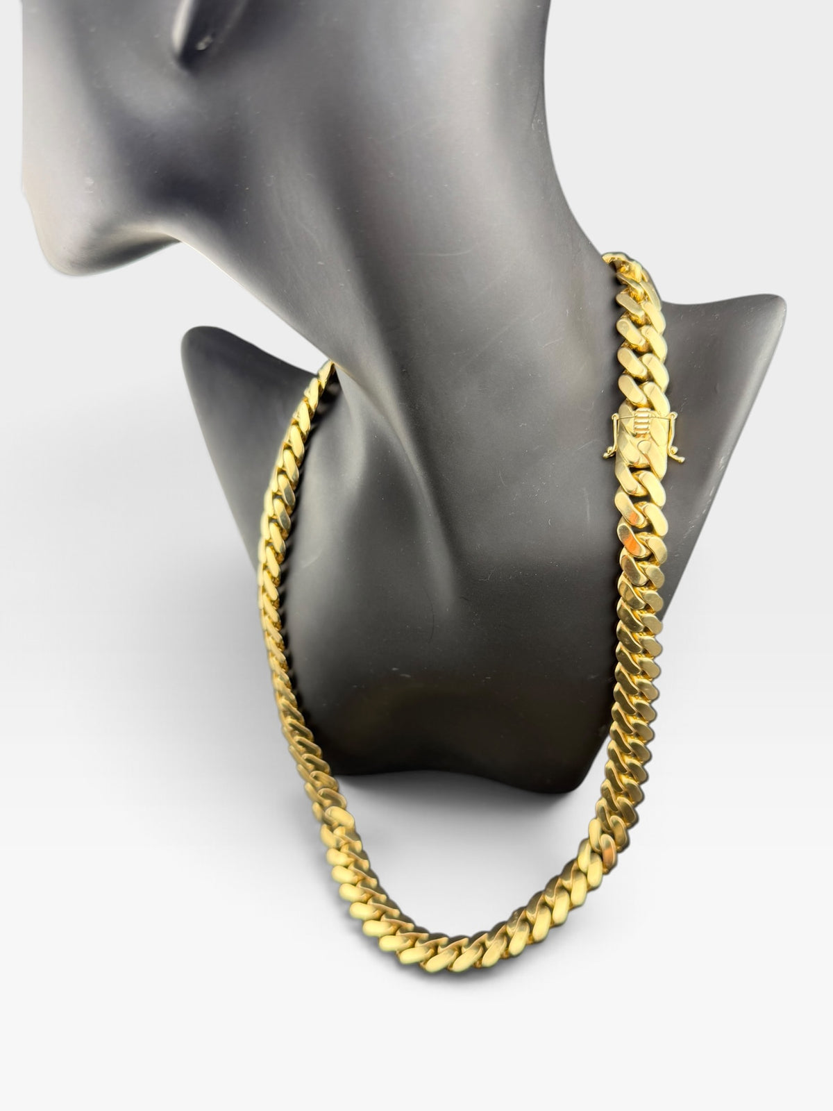 14K Yellow Gold Semi Solid Miami Cuban Link Chain Necklace 12.15mm 22.5" 61 Gram