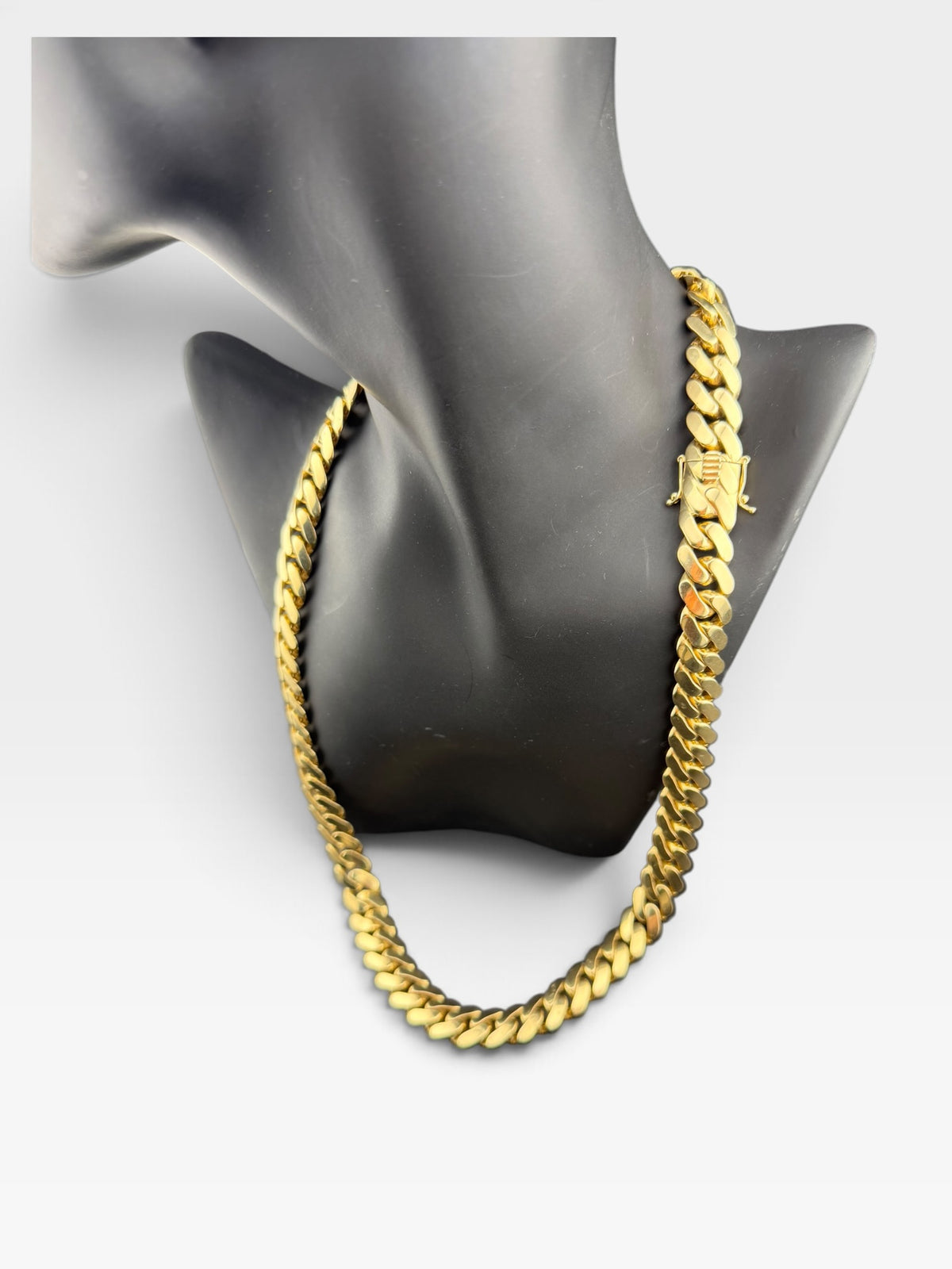 14K Yellow Gold Semi Solid Miami Cuban Link Chain Necklace 12.15mm 22.5" 61 Gram