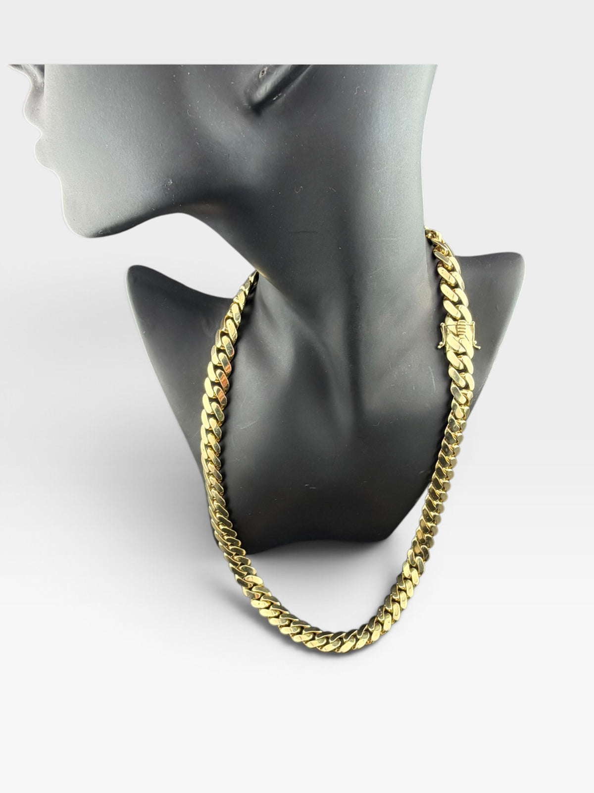 14K Yellow Gold Semi Solid Miami Cuban Link Chain Necklace 12.15mm 22.5" 61 Gram