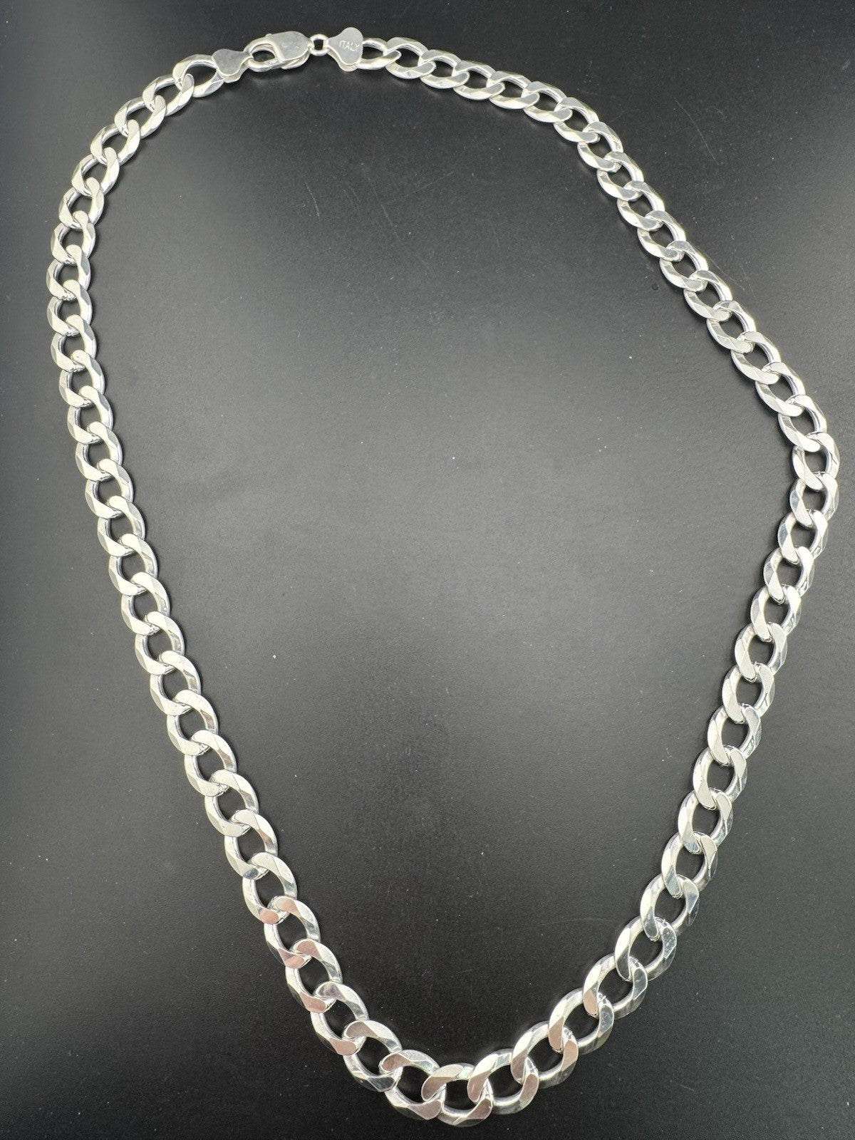 925 Silver Cuban Link Chain 24in 10.5mm 72.2 Grams Made in Italy Bold Statement