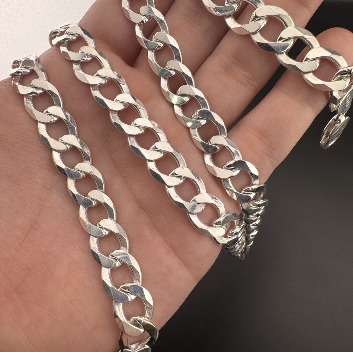 925 Silver Cuban Link Chain 24in 10.5mm 72.2 Grams Made in Italy Bold Statement