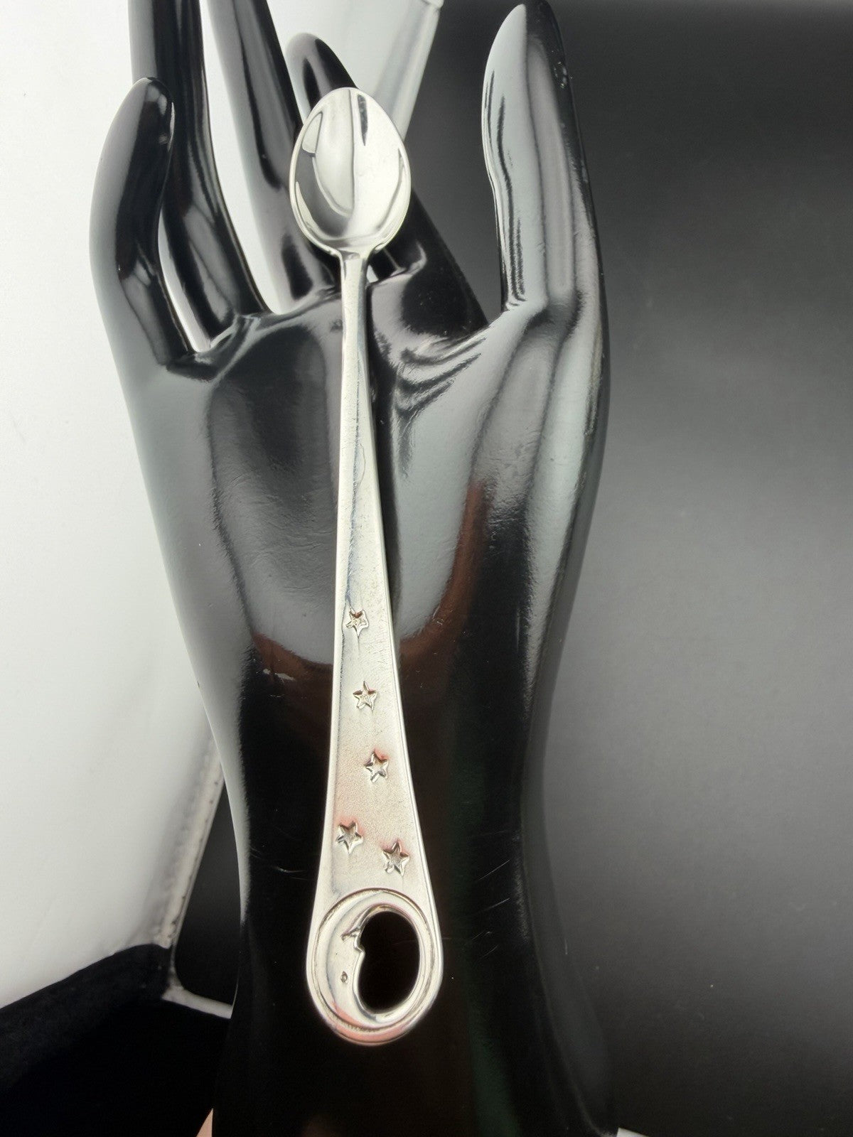 Tiffany & Co. Man in the Moon Sterling Silver 925 Baby Feeding Spoon