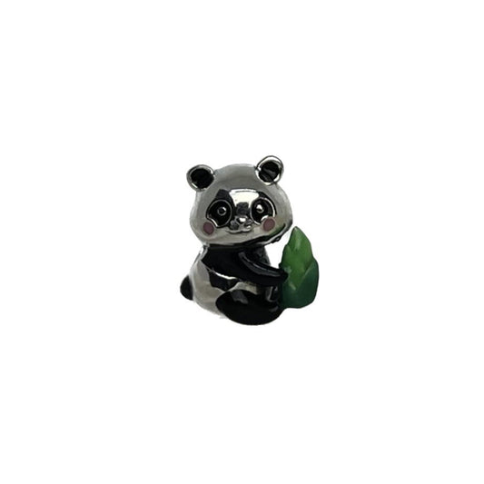 Sterling Silver 925 European Enamel Japan Joyful Anime Kawaii Panda W Food Charm