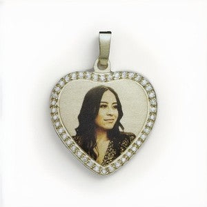 14K Yellow Gold Cuban Link Necklace W Personalized Heart Pendant 16in 13.2 Grams