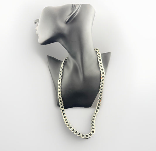 925 Silver Cuban Link Chain 24in 10.5mm 72.2 Grams Made in Italy Bold Statement