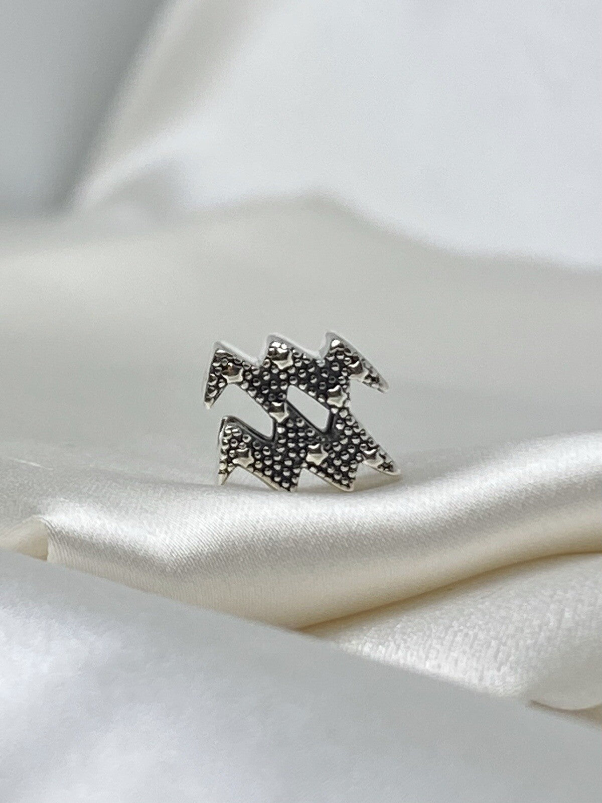 Pandora Sterling Silver 925 Sparkling Cubic Zirconia Aquarius Zodiac Charm