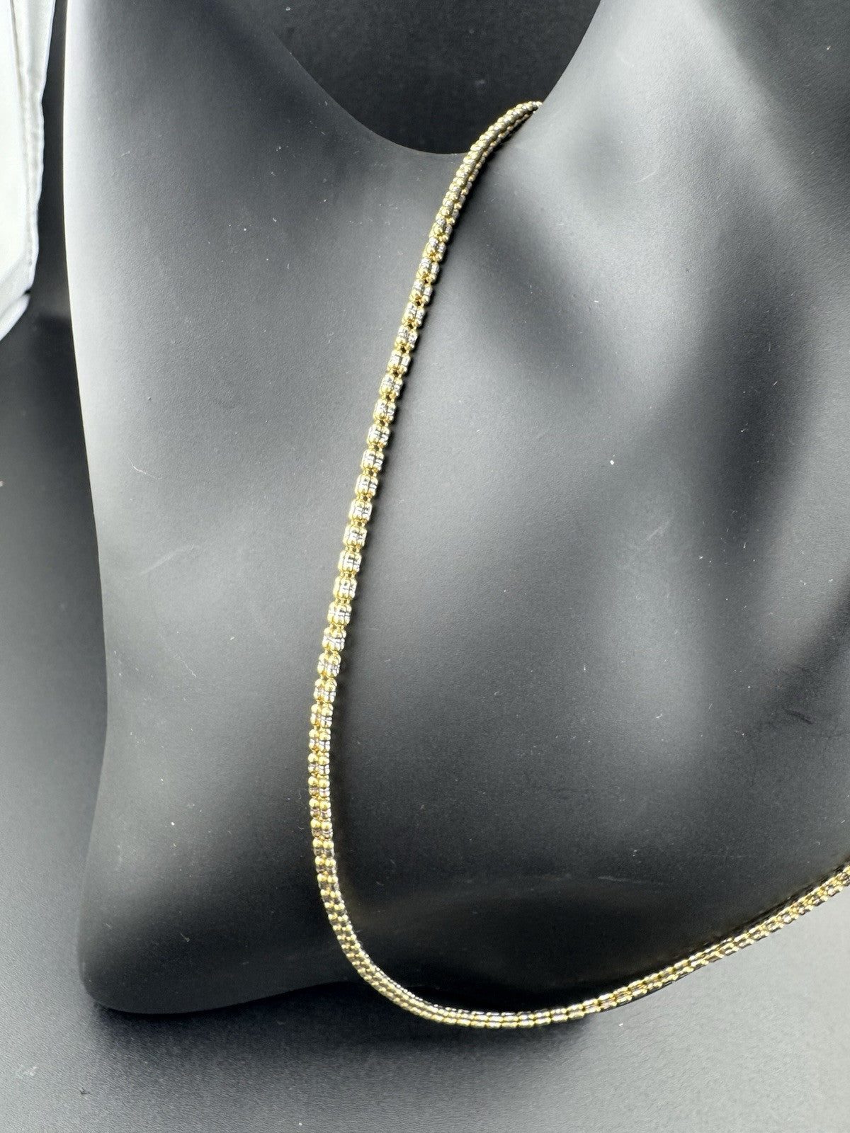 Radiant Moon Ice Chain 14K Yellow Gold 585, 9.8 Grams 18in Length Necklace