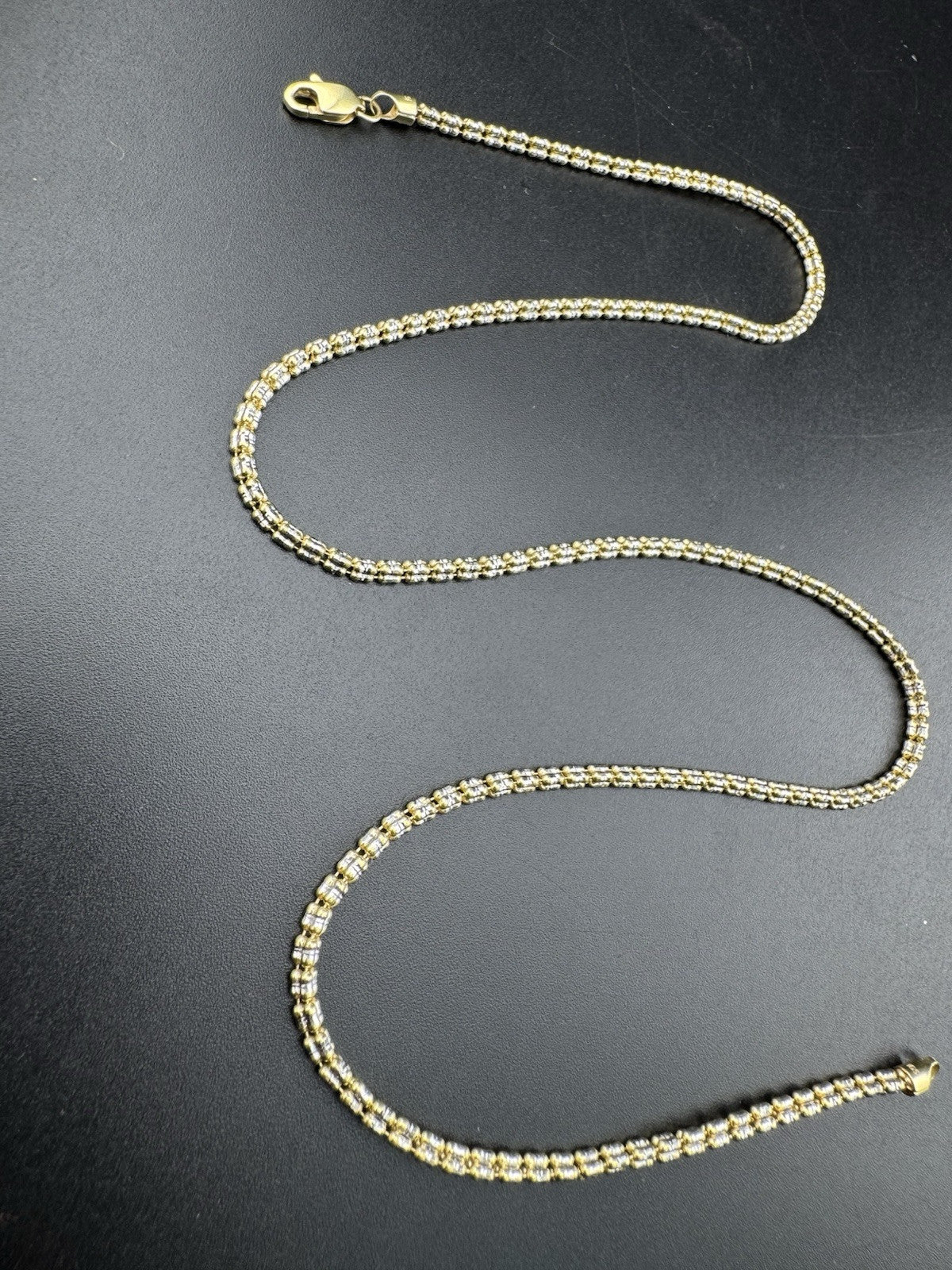 Radiant Moon Ice Chain 14K Yellow Gold 585, 9.8 Grams 18in Length Necklace