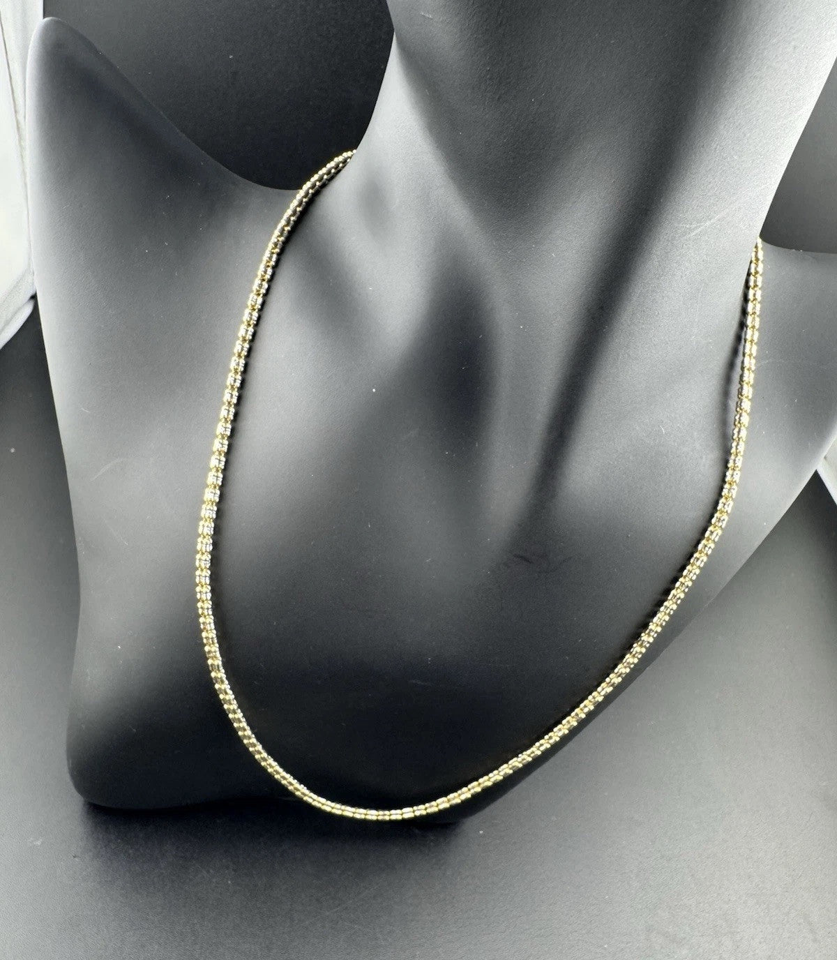 Radiant Moon Ice Chain 14K Yellow Gold 585, 9.8 Grams 18in Length Necklace