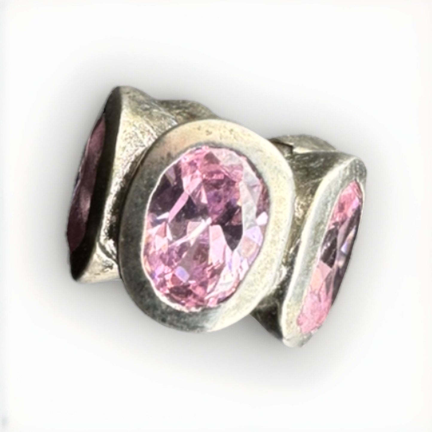 Pandora ALE Awareness Fine Pink Oval Lights Sterling Silver 925 European Charm