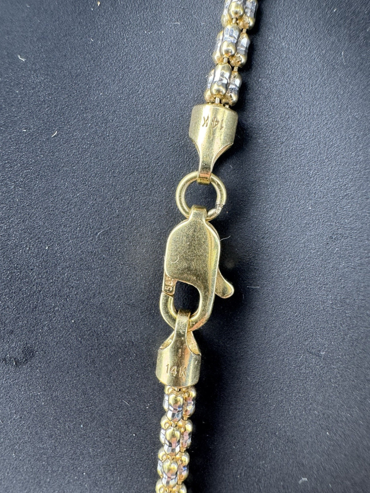 Radiant Moon Ice Chain 14K Yellow Gold 585, 9.8 Grams 18in Length Necklace