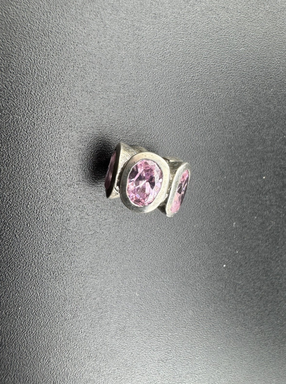 Pandora ALE Awareness Fine Pink Oval Lights Sterling Silver 925 European Charm