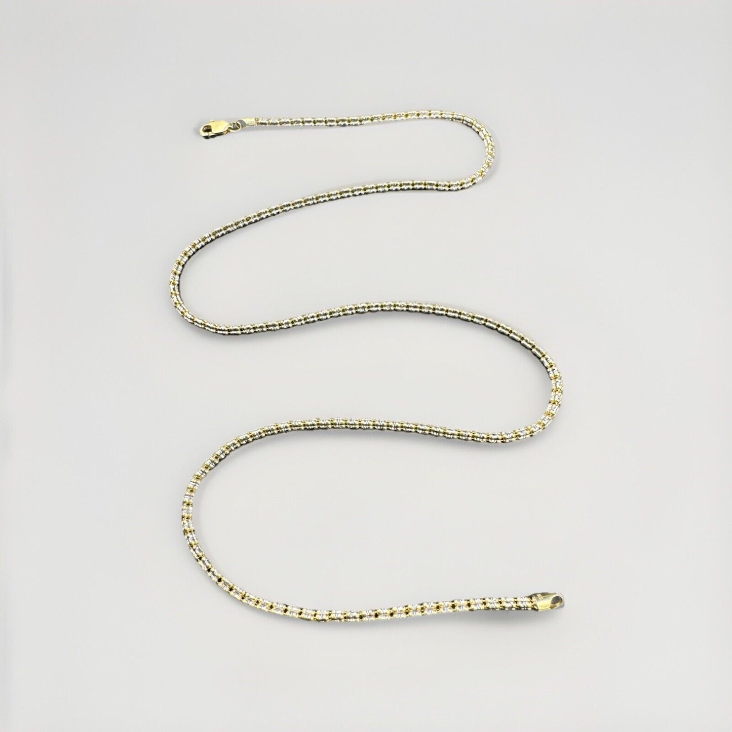 Radiant Moon Ice Chain 14K Yellow Gold 585, 9.8 Grams 18in Length Necklace