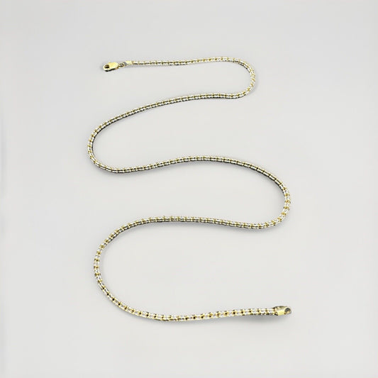 Radiant Moon Ice Chain 14K Yellow Gold 585, 9.8 Grams 18in Length Necklace