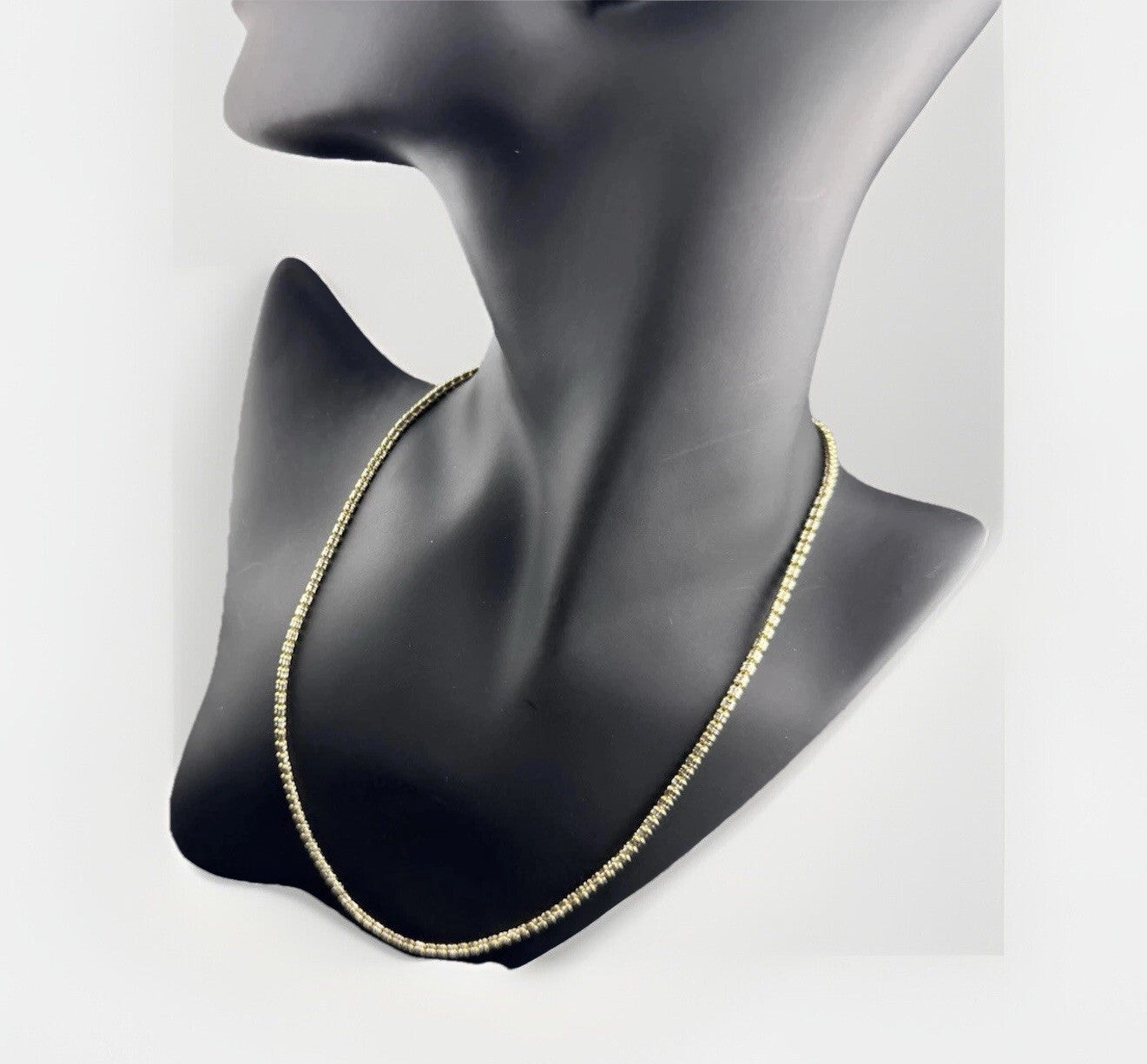 Radiant Moon Ice Chain 14K Yellow Gold 585, 9.8 Grams 18in Length Necklace