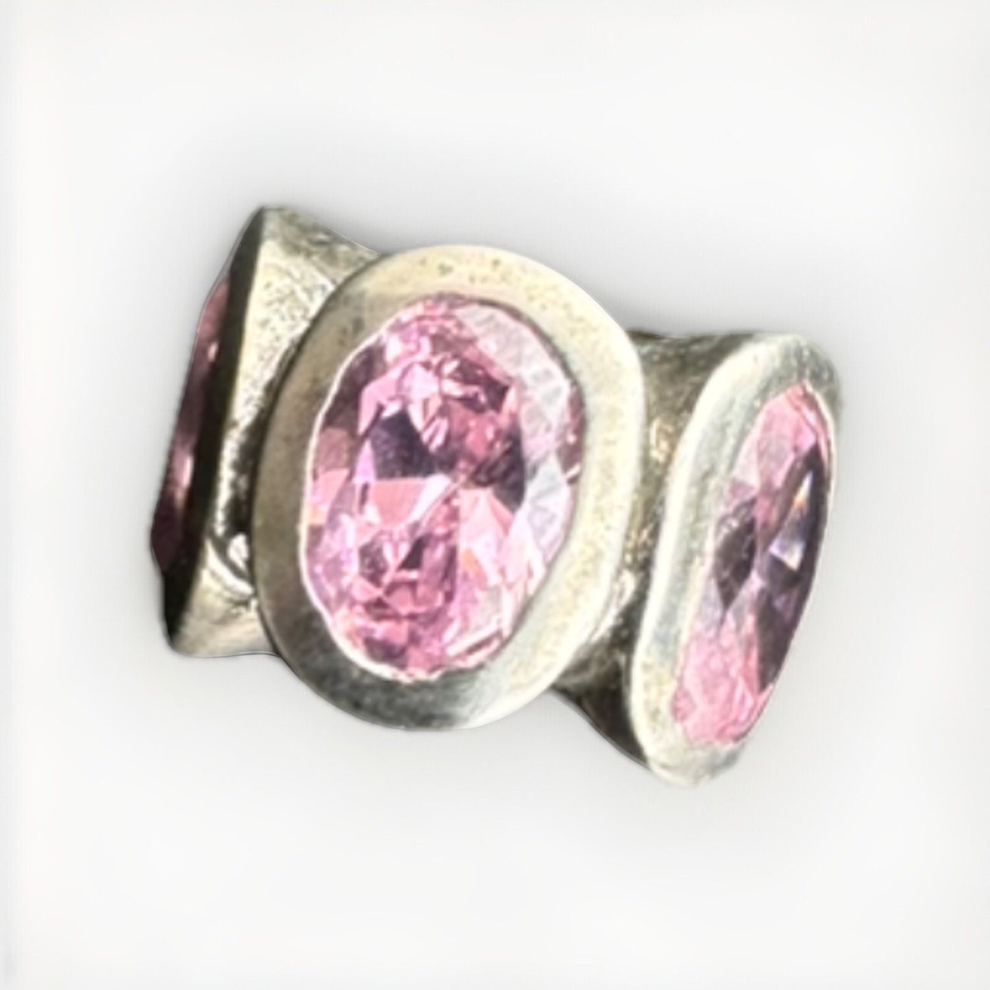 Pandora ALE Awareness Fine Pink Oval Lights Sterling Silver 925 European Charm