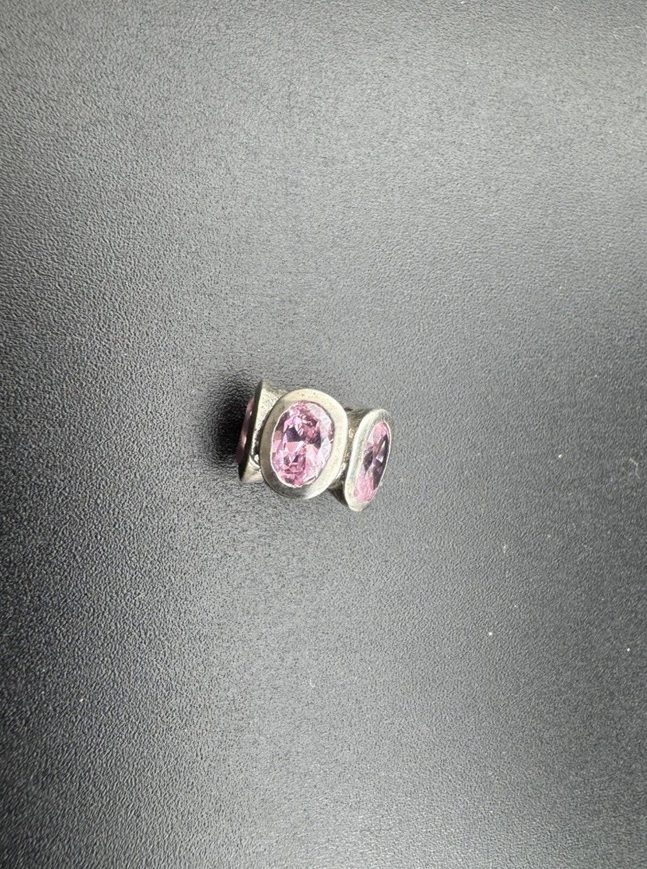 Pandora ALE Awareness Fine Pink Oval Lights Sterling Silver 925 European Charm