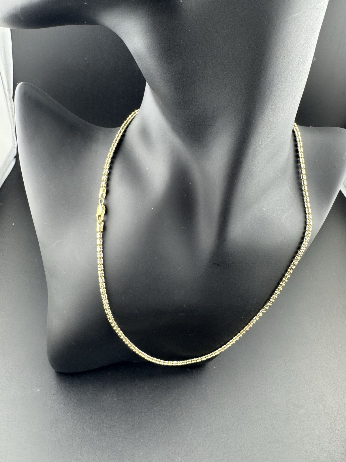 Radiant Moon Ice Chain 14K Yellow Gold 585, 9.8 Grams 18in Length Necklace