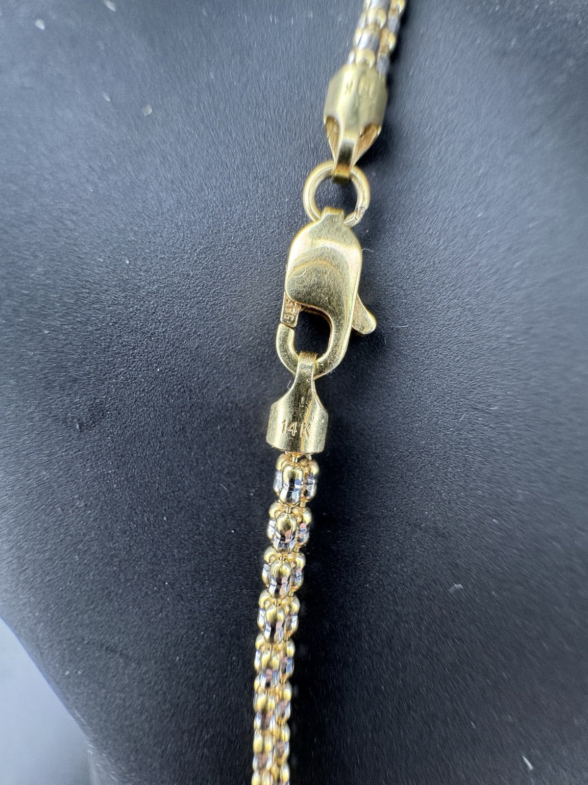 Radiant Moon Ice Chain 14K Yellow Gold 585, 9.8 Grams 18in Length Necklace
